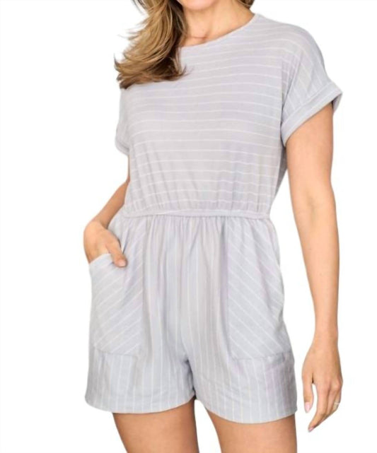 Hailey & Co - Striped Knit Romper