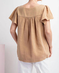 Ee:Some - Miami Ruffle Flair Top