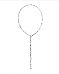 Kendra Scott Women's Mini Elisa Abbie Strand Necklace in silver pink - women's jewelry - alternate view