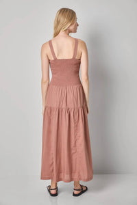 Lilla P - Smocked Bodice Midi Dress