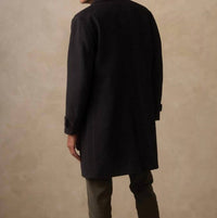 The Normal Brand Henry Topcoat in brown houndstooth - men's jacket - detail view