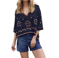 The Great. - Beaded Vintage Sailor Top