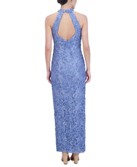 Jessica Howard - Embellished Lace Halter Gown