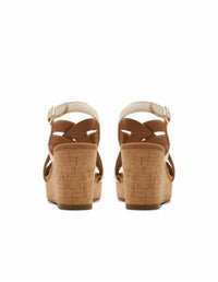 Clarks Women's Sabina Sling Back Sandals in cream leather - women's sandal - view 5