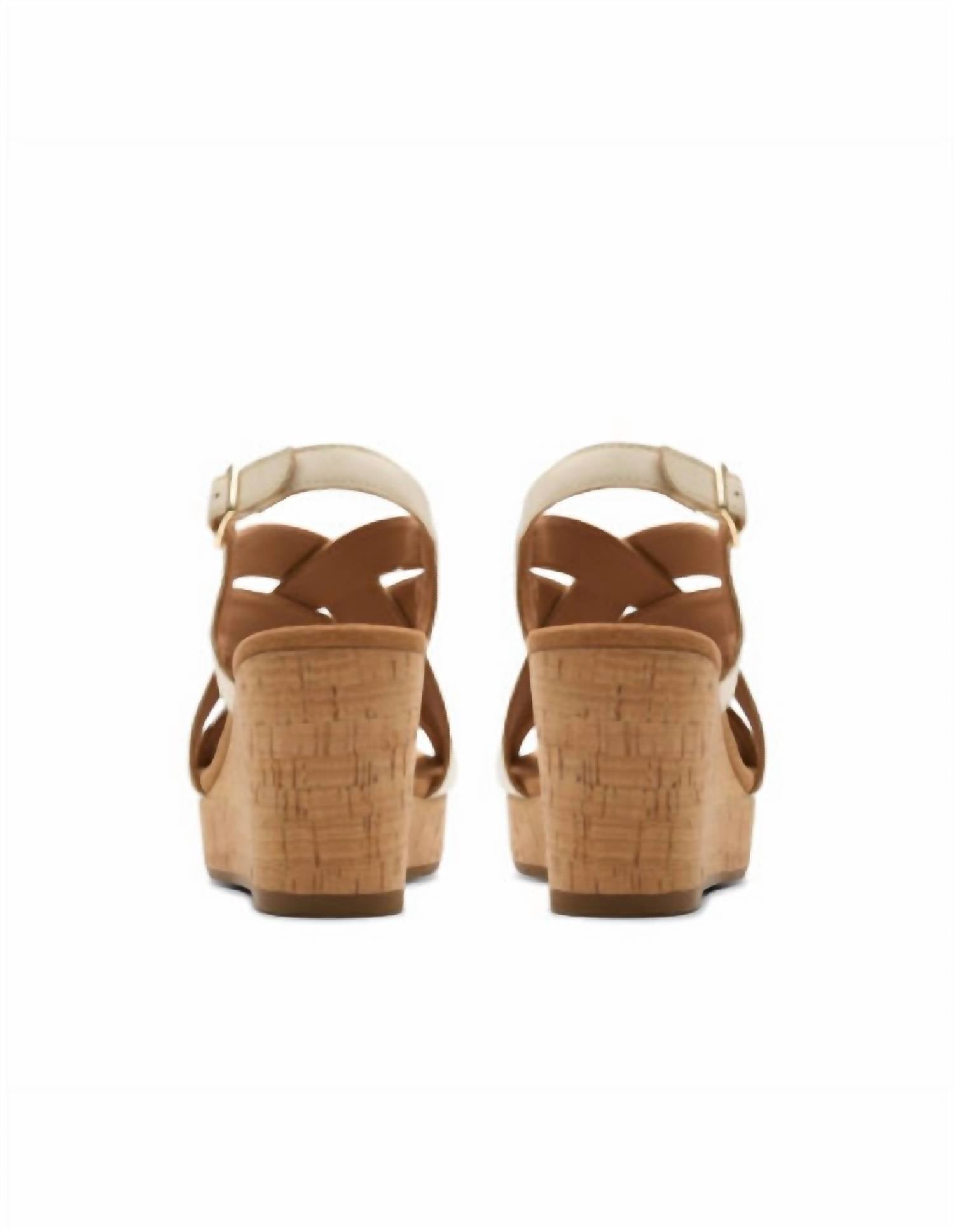 Clarks Women's Sabina Sling Back Sandals in cream leather - women's sandal - view 5