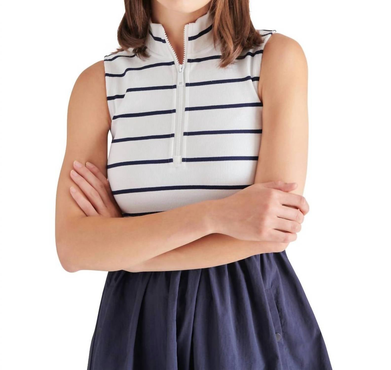 STEVE MADDEN Women's Lyon Dress in navy stripe - women's dress - view 4