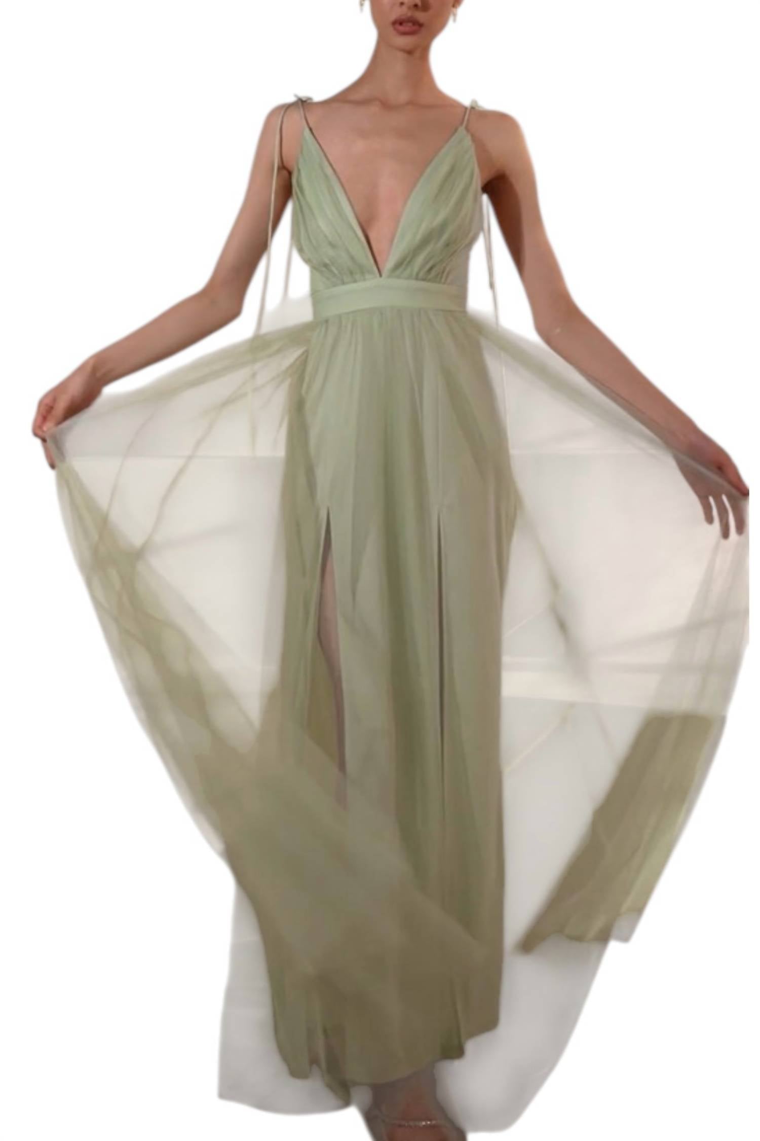Cinderella Divine - Flowy Tulle A Line Formal Dress