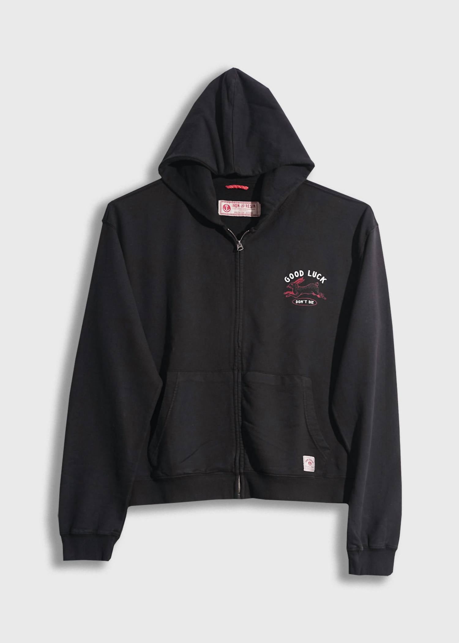 Iron & Resin Men's Good Luck Zip Hoodie in black - men's shirt