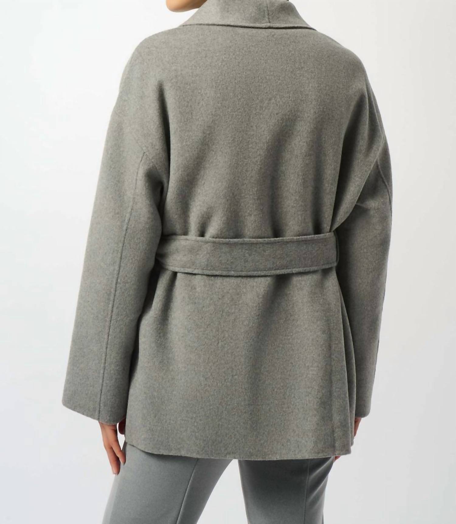 Joseph Ribkoff - Belted Shawl Collared Coat