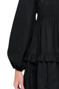 Meet Me In Santorini - Poplin Long Sleeve Smock Dress