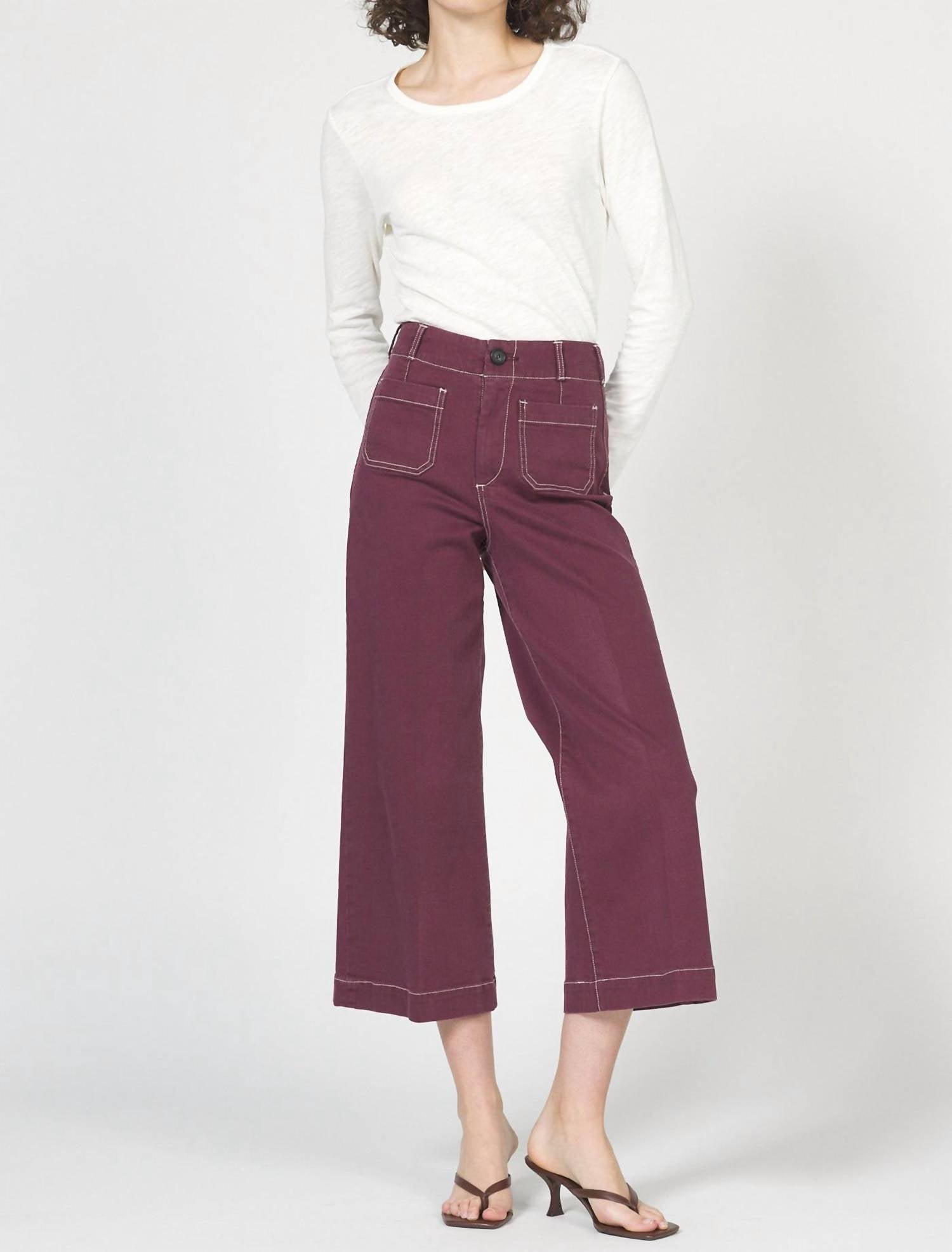 DEAR JOHN DENIM Audrey High Rise Crop Jean in fig - women's jeans