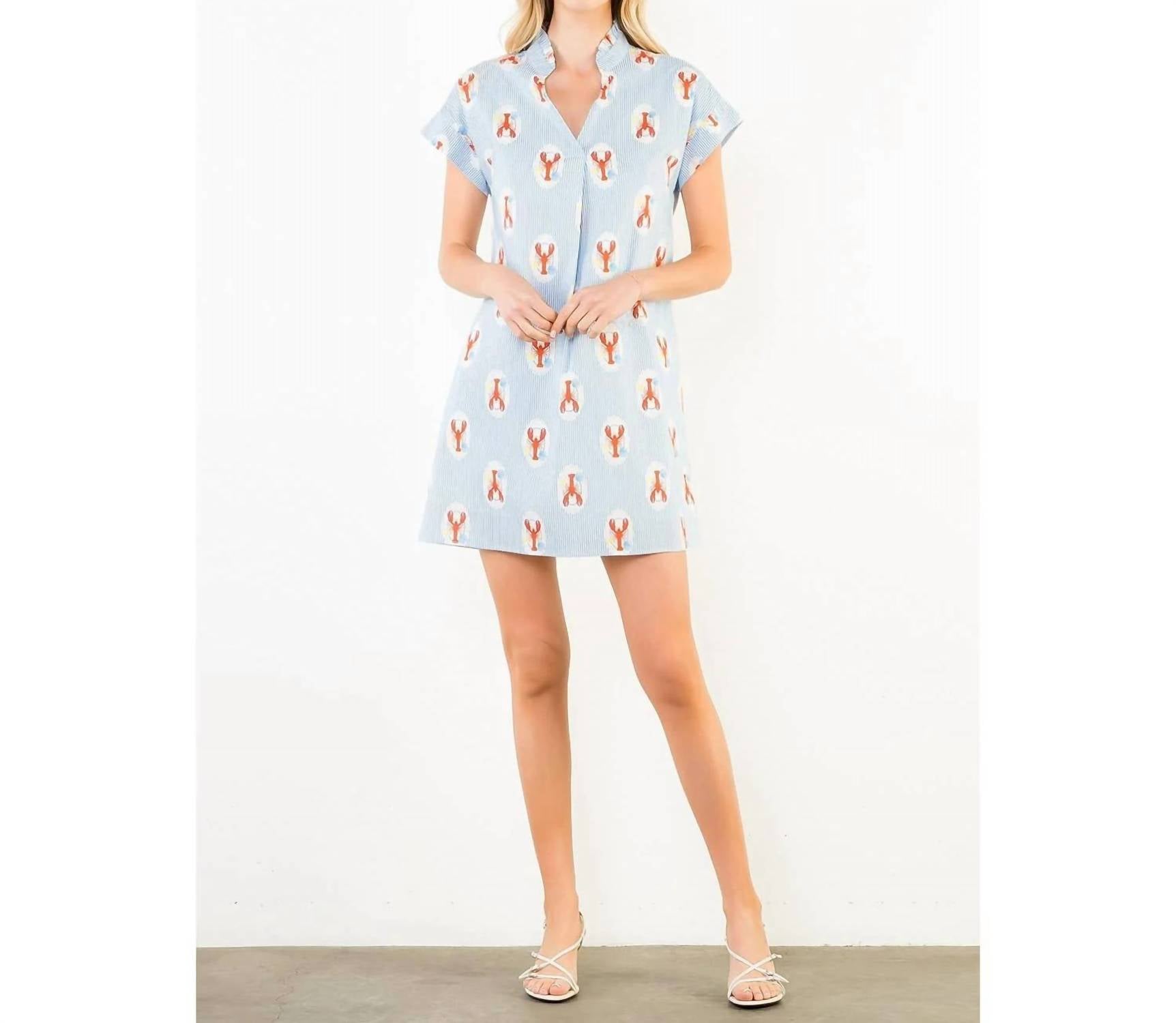 Thml - Striped Lobster Print Mini Dress