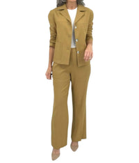 Estelle And Finn - Stretch Linen Pull On Wide Leg Pants
