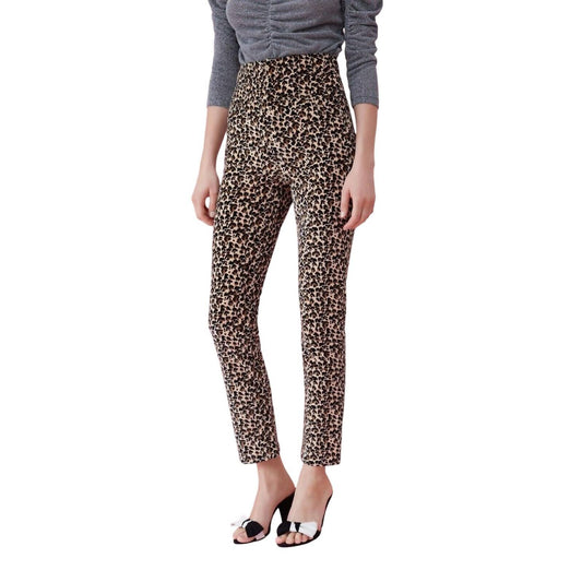 Rebecca Taylor - Leopard Velvet High Waist Pants