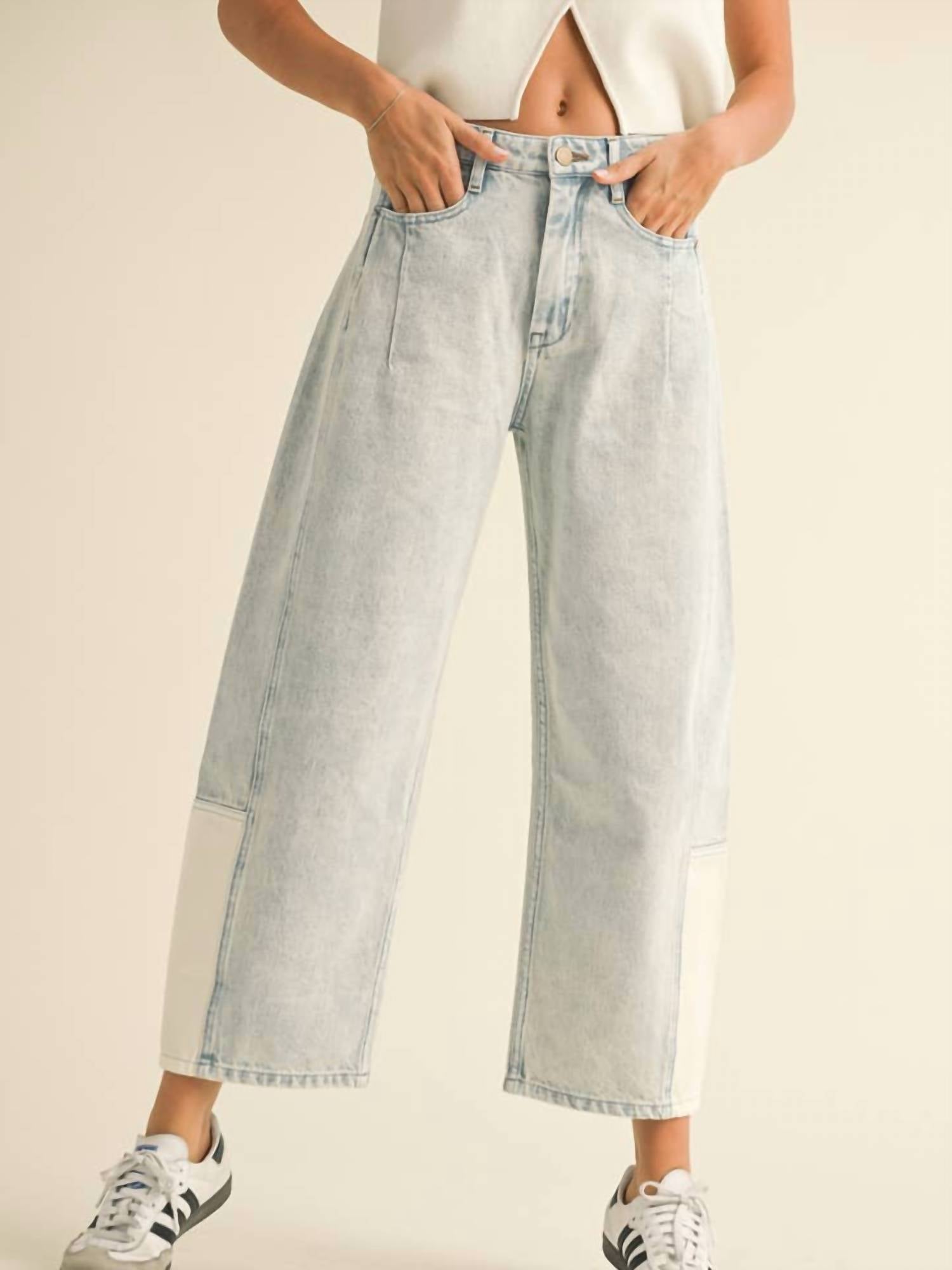 Miou Muse - Color Combo Barrel Pants
