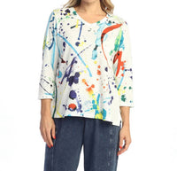 Jess & Jane - V-neck Tulip Hem Top