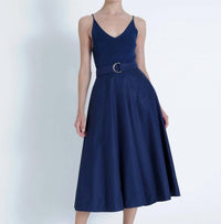 Karina Grimaldi Maria Knit Maxi Dress in navy - women's dress