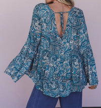 Three Bird Nest - Brea Paisley Print Top