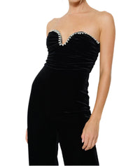 Ina - Velvet Sweetheart Pearl Jumpsuit