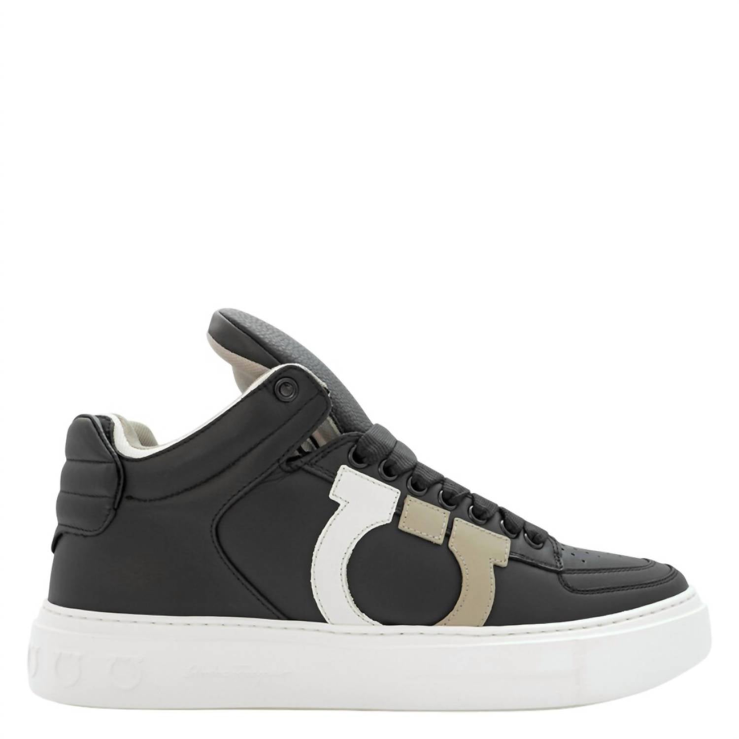 Salvatore Ferragamo - Men's Gancini High-top Calf Leather Sneakers