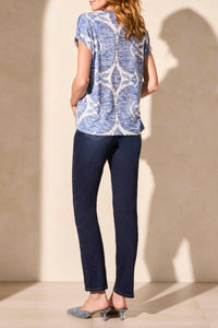 Tribal - Ladder Stitch Cap Sleeve Top