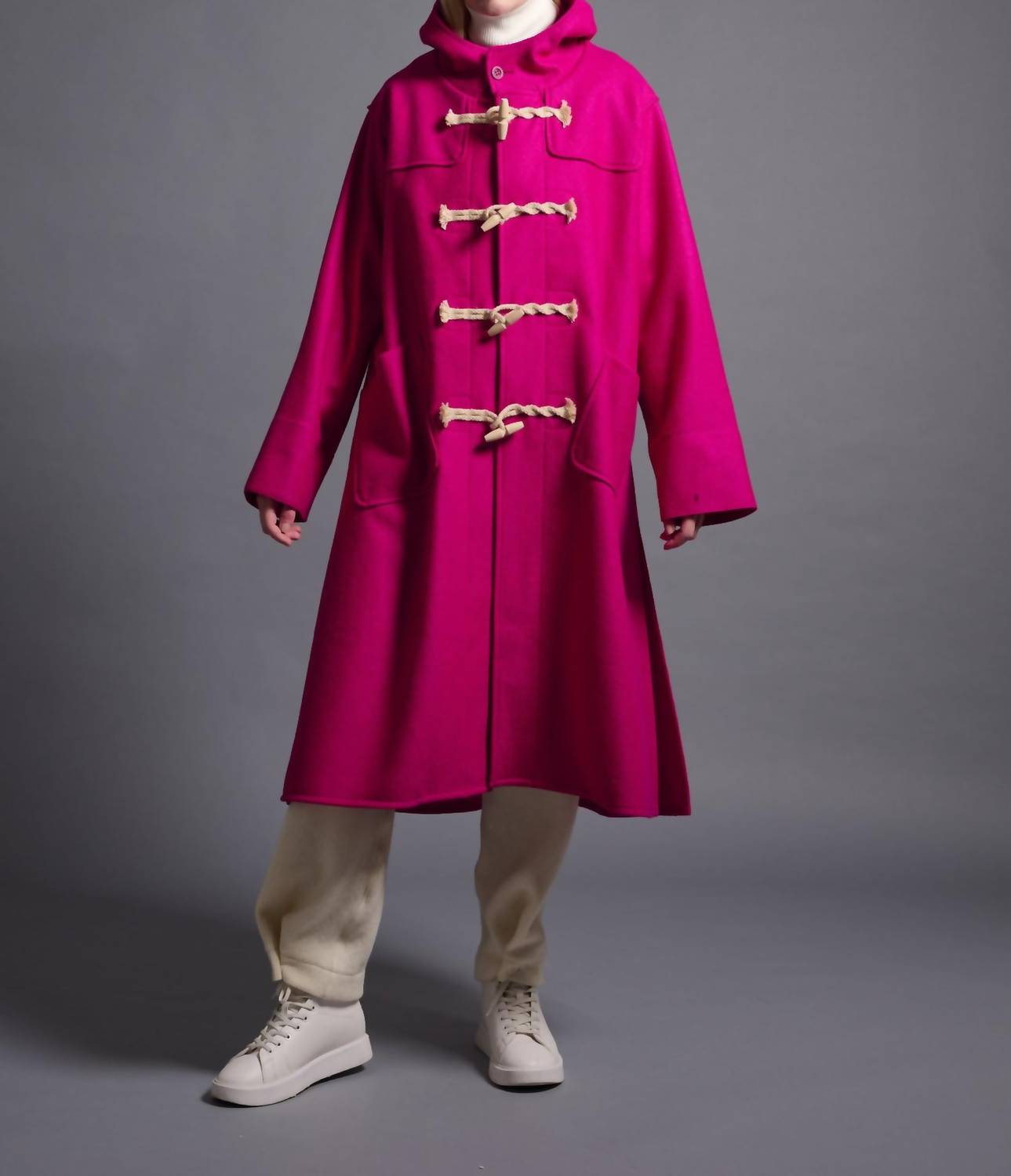 COG The Big Smoke Monica Duffle Coat in berry - women's jacket