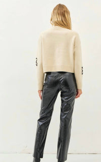 Idem Ditto - Sleek Metallic Straight Pants