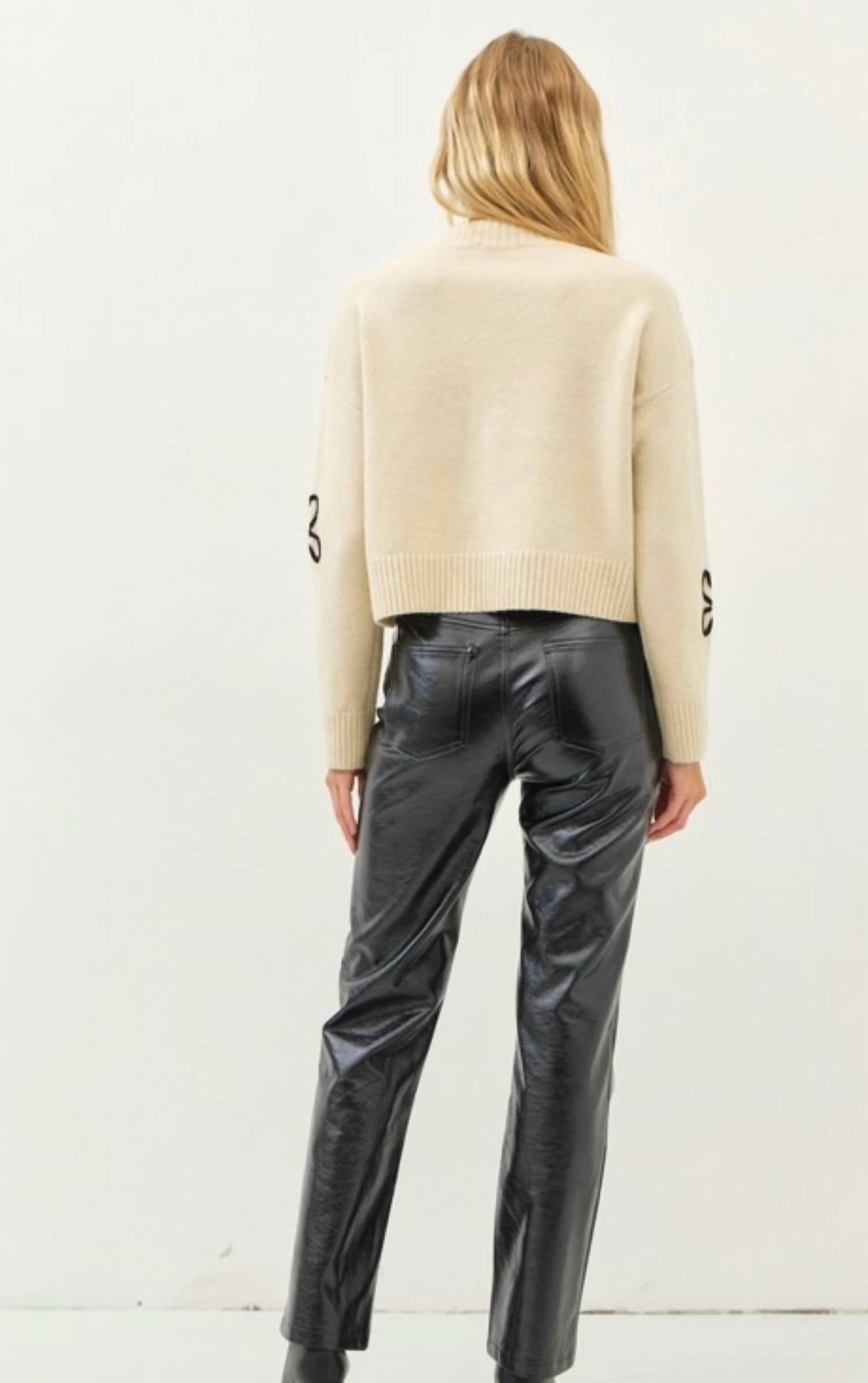 Idem Ditto - Sleek Metallic Straight Pants