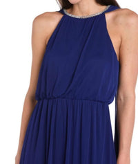 R&M Richards - Rhinestone Capelet Long Evening Dress