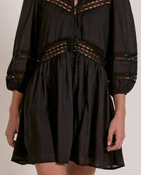 Elan - Quarter Sleeve Flowy Lace Dress