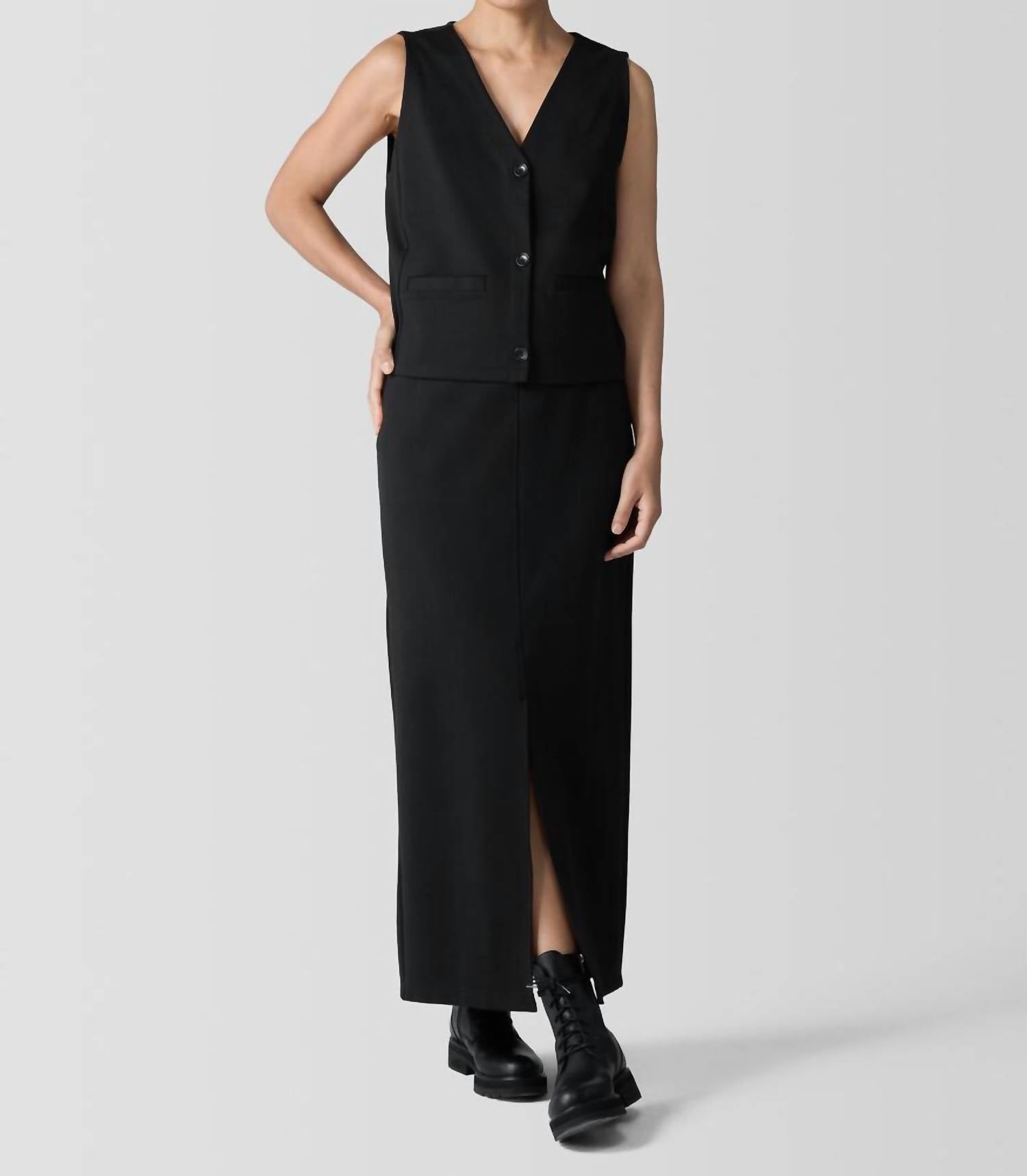 Eileen Fisher - Maxi Straight Skirt With Front Slit