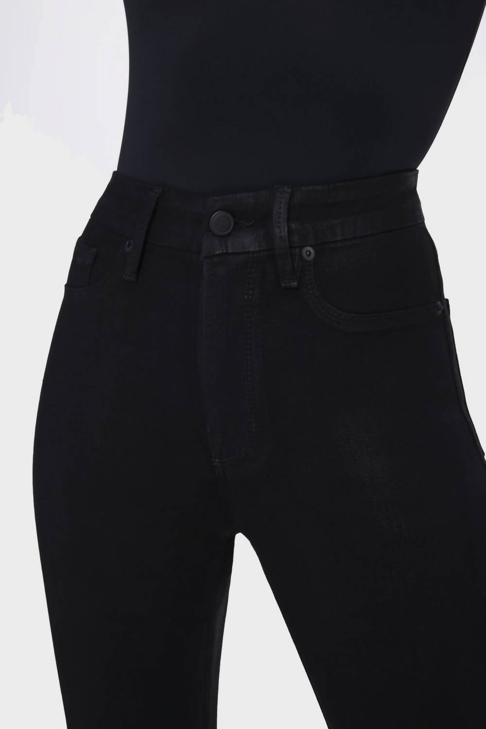 Good American - Women's Coated Good Legs Straight Jean
