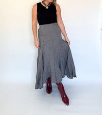 Olivaceous - Check Mate Maxi Skirt