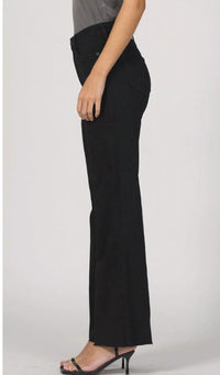 DEAR JOHN DENIM Fiona Wide Leg Jeans in black arrow - women's jeans - detail view