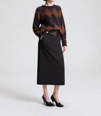 A.L.C. - Ezra Brushed Alpaca Argyle Sweater
