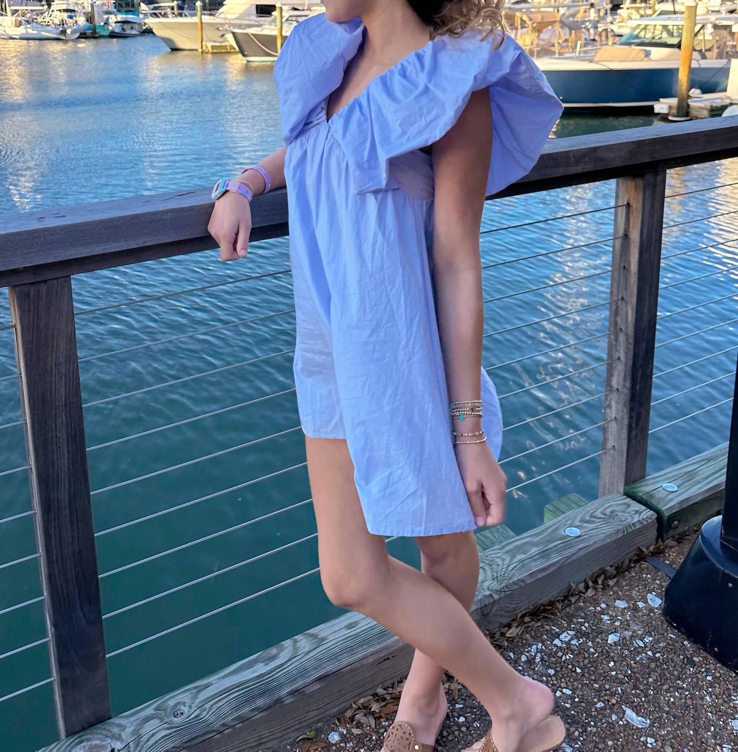 Day + Moon - Puff Sleeve Baby Doll Mini Dress