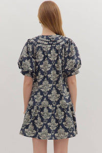 Entro - Baroque Print Mini Dress