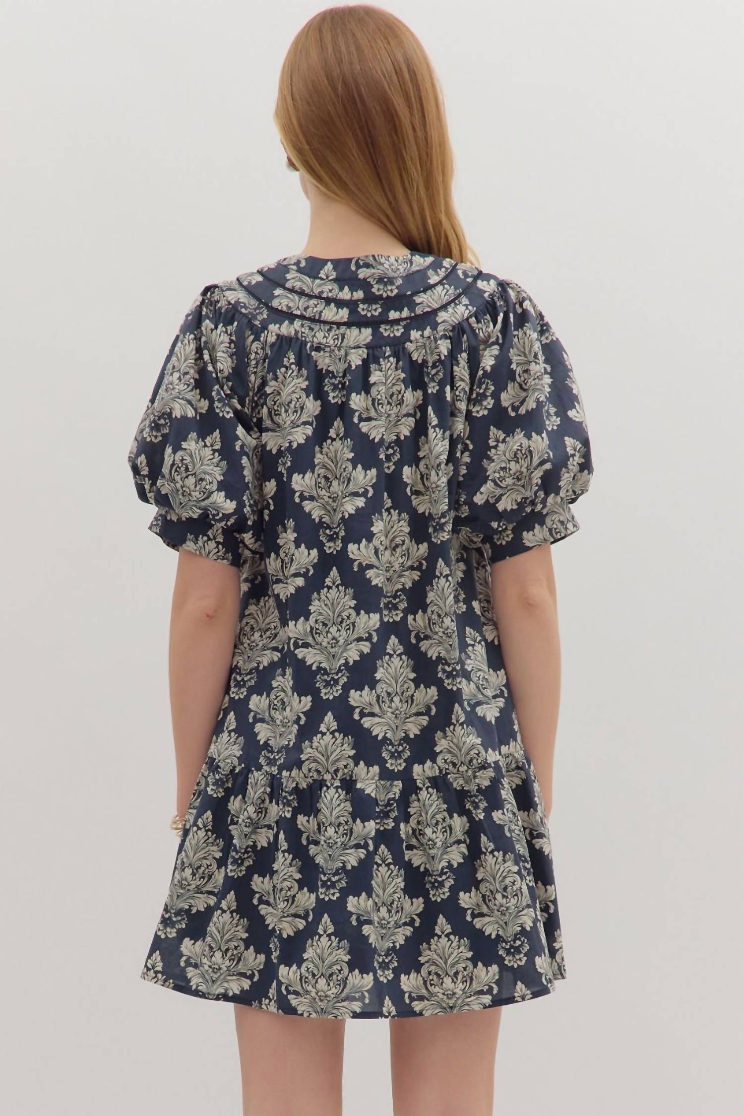 Entro - Baroque Print Mini Dress