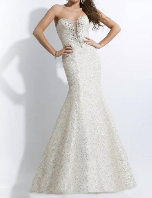 Rachel Allan - Fitted Soft Tulle Mermaid Gown