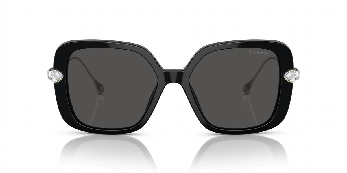 Swarovski - Women's Round Metallic Frame Sunglasses