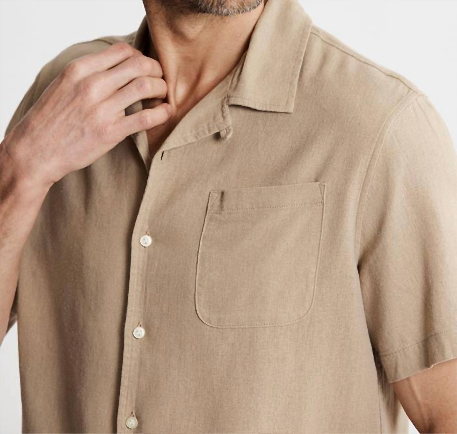 Jachs New York - Linen Suffolk Short Sleeve Camp Shirt