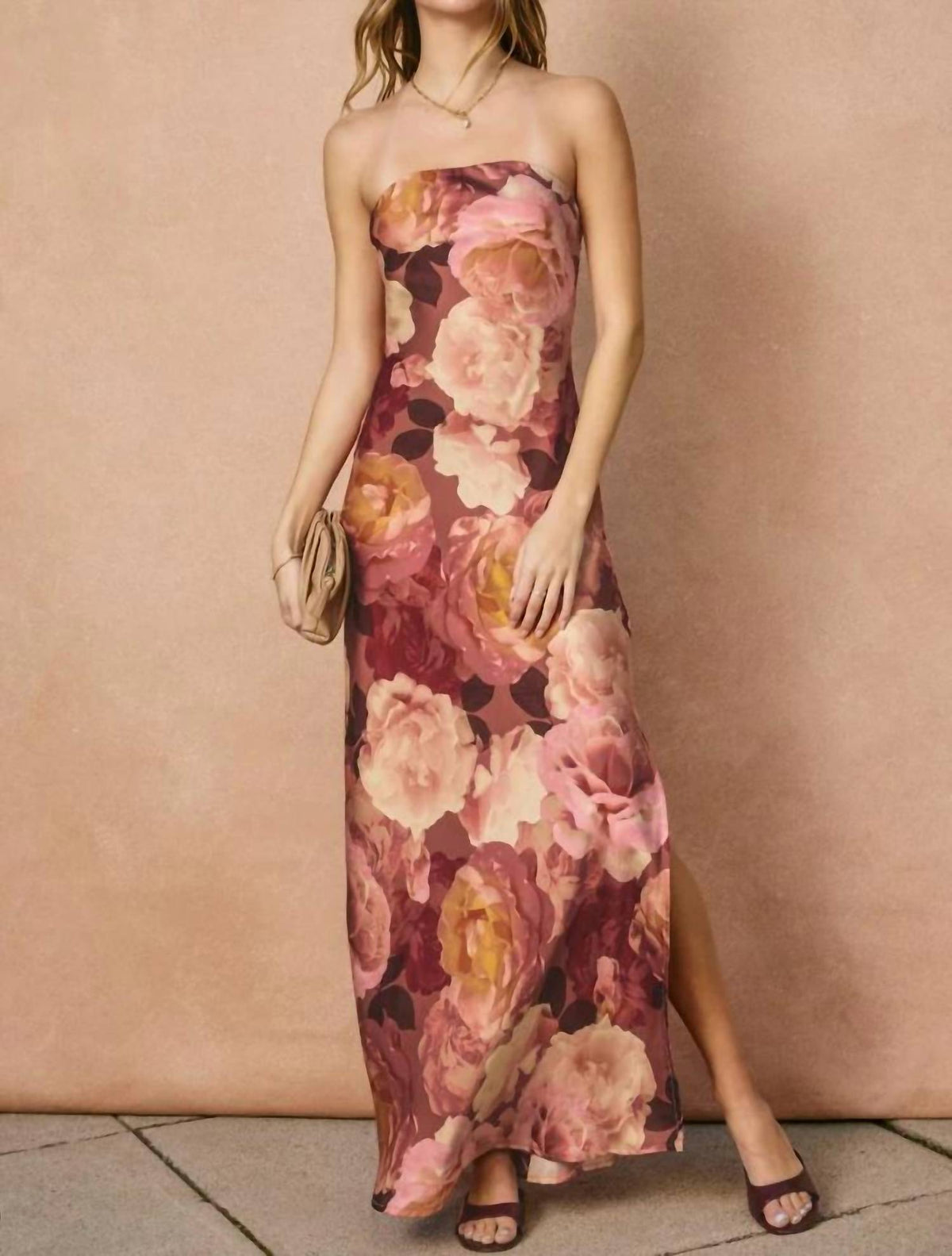 Dress Forum - Women's Romantic Floral Maxi Dress