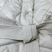 Lilla P Women’s Quilted Hooded Belted Puffer Coat in opal beige - women's jacket - view 6