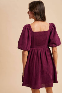In-Loom - Cotton Box Pleat Mini Dress
