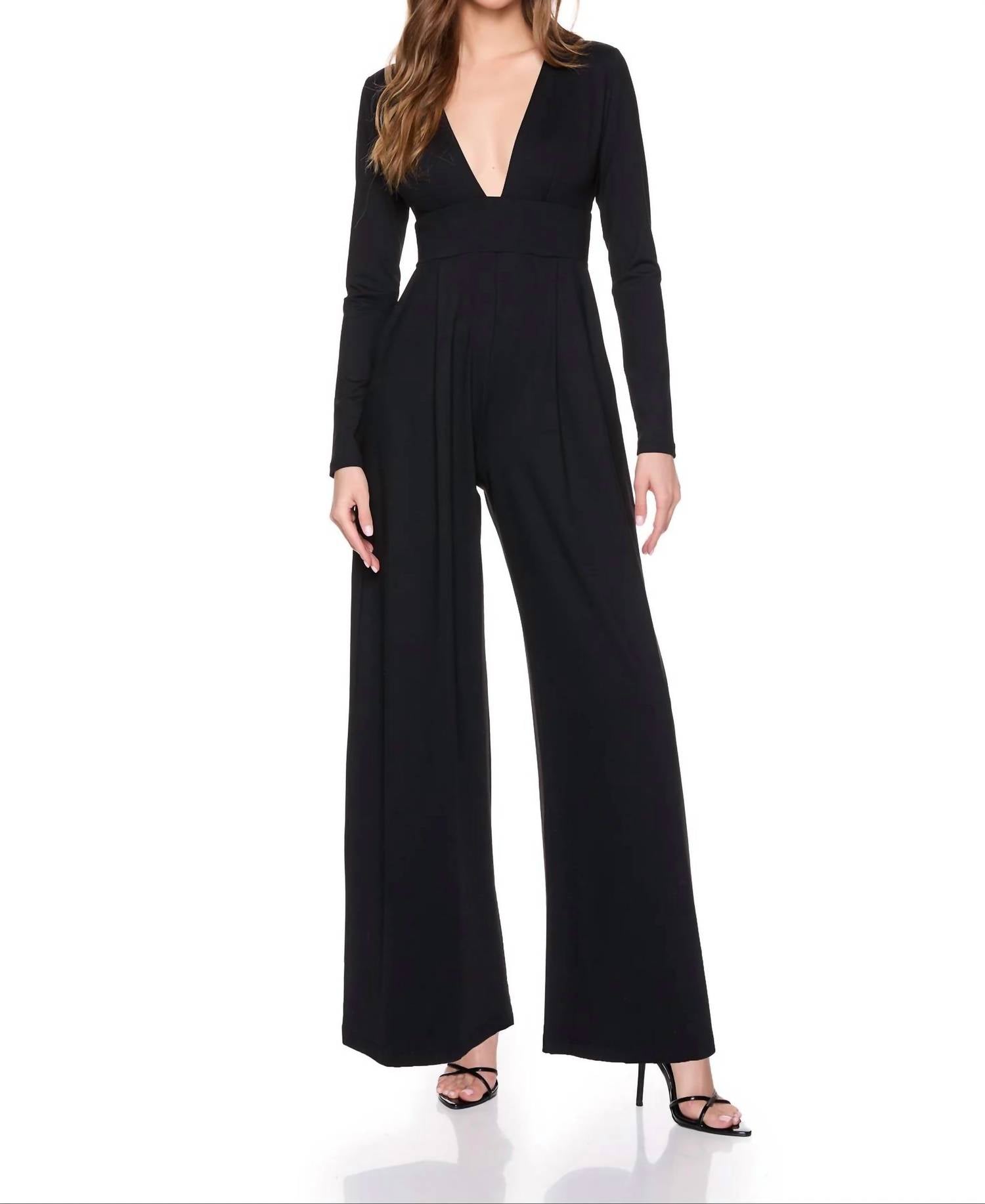 Susana Monaco - Very V Long Sleeve Jumpsuit