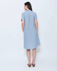 Blueberry - Collared Swing Midi Dress