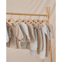 Quincy Mae Kids Pocketed Woven Jumpsuit in blue plaid - item - view 4