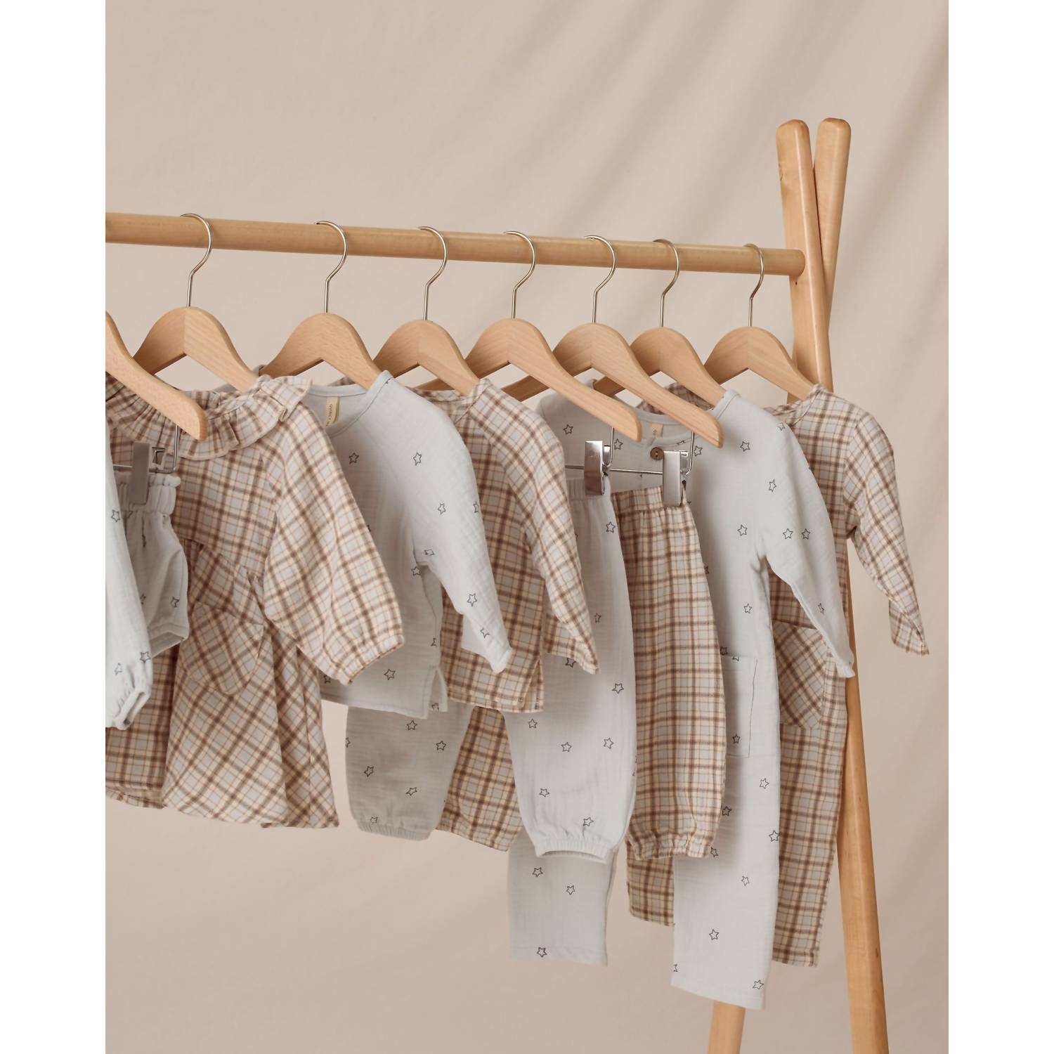 Quincy Mae Kids Pocketed Woven Jumpsuit in blue plaid - item - view 4