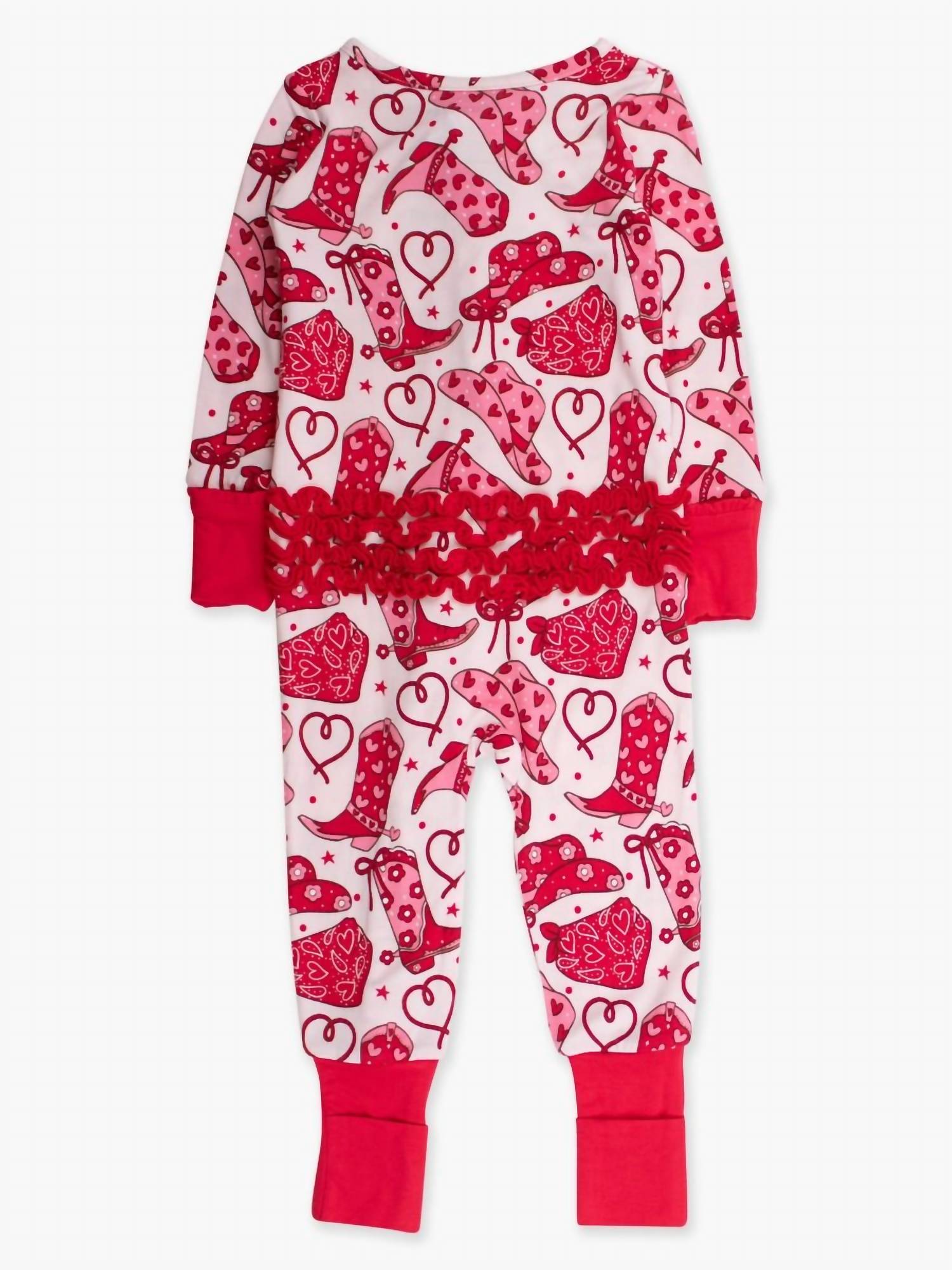 Rufflebutts - Girls Convertible Ruffle One Piece Footie Pajama