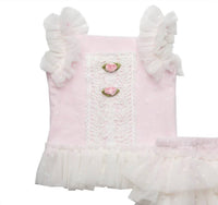 Haute Baby - Two-piece Tulle And Flower Set